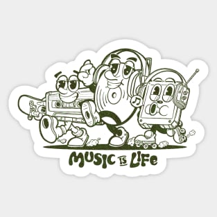 Music is Life Sticker